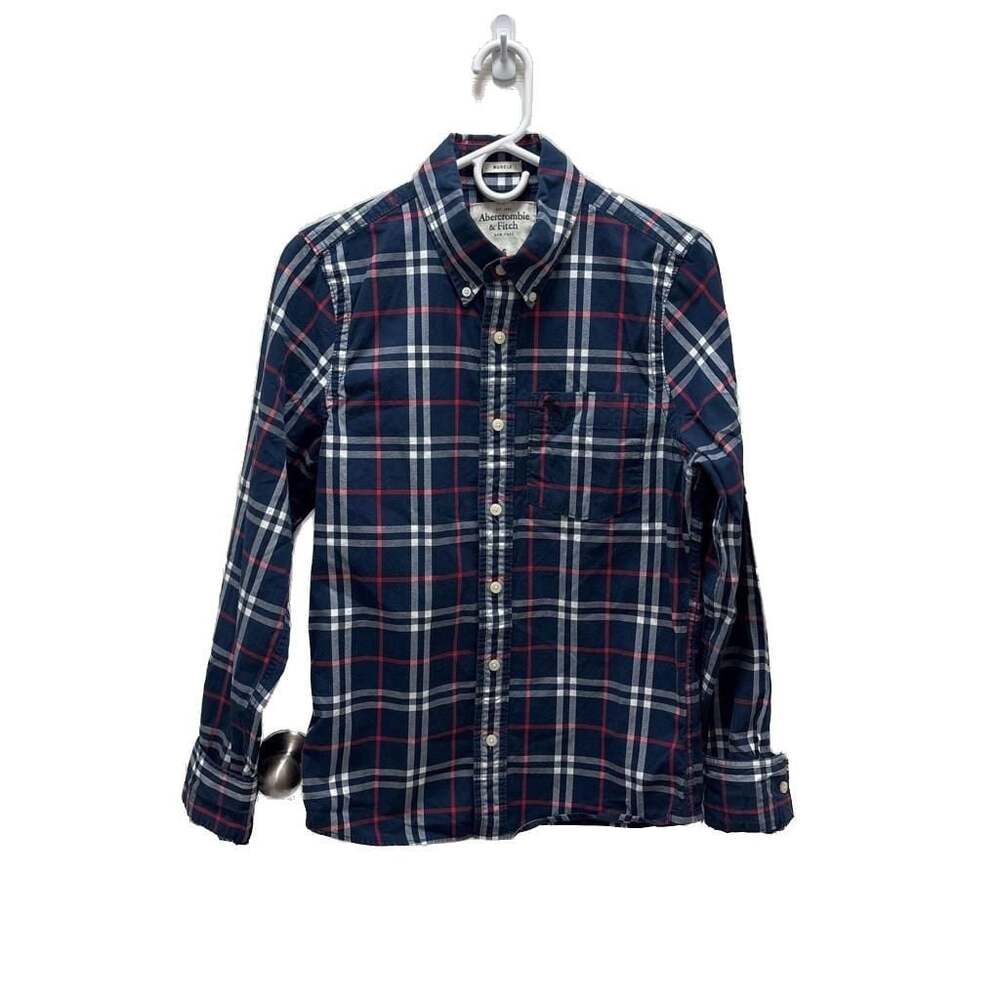 Abercrombie & Fitch Men's Muscle Fit Plaid Button-Down Shirt, Size S‎